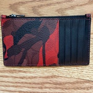 Orange Camo Coach Wallet